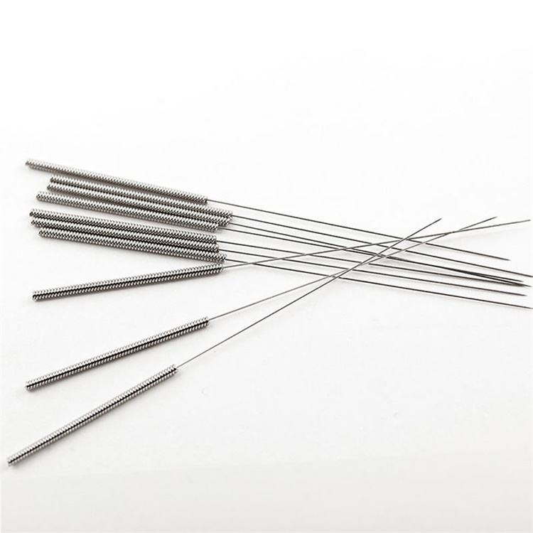 Stainless Steel Handle Disposable Sterile Acupuncture Needle Without Loop