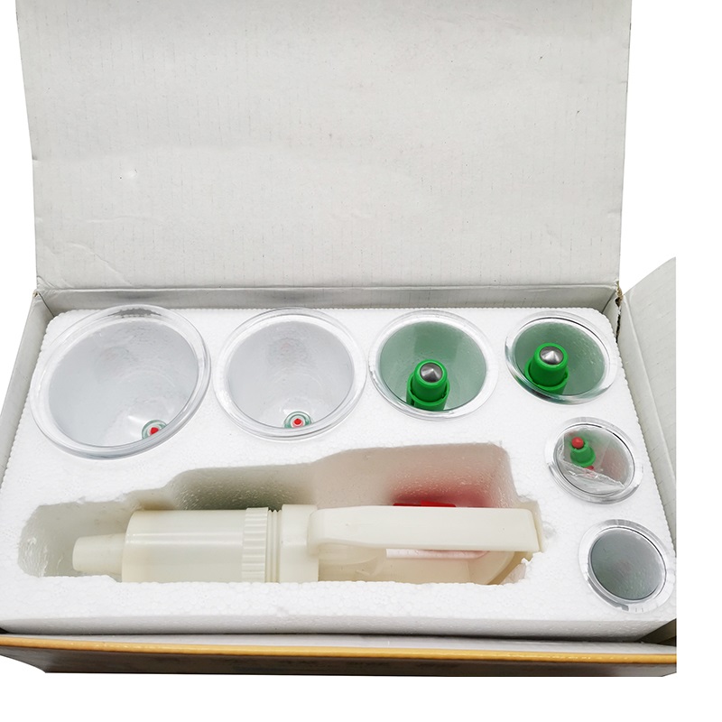 Shuangjin 6 Cups Cupping Set Professional Chinese Acupoint Cupping Treatment Set Health Massage Vacuum Cupping Cups